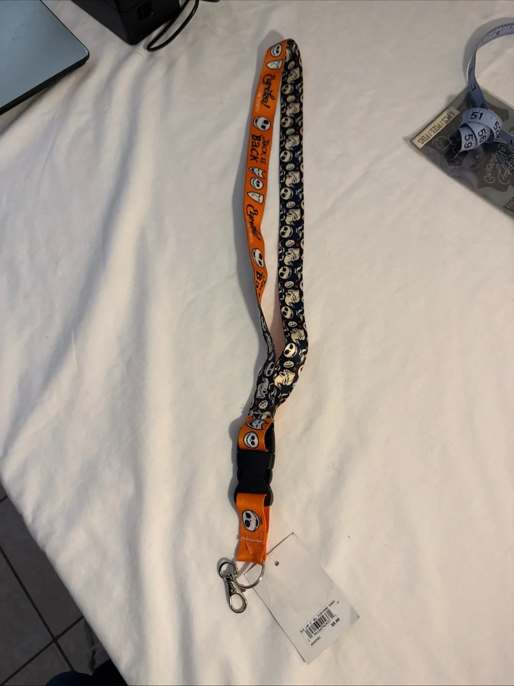 Disney’s Nightmare Before Christmas Lanyard With Repeating Jack Skellington face